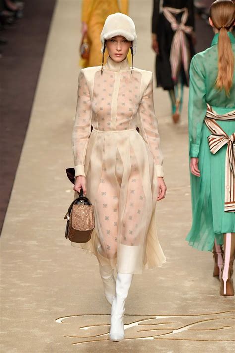 fendi catwalk milan fashion week fall 2019|fendi runway dresses.